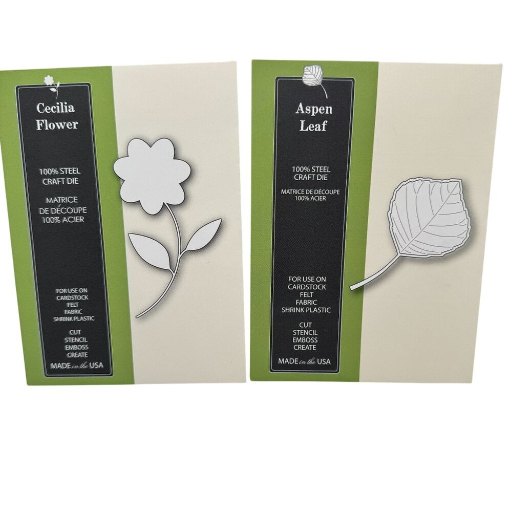Cecilia Flower & Aspen Leaf Craft Die Set Poppy Stamps